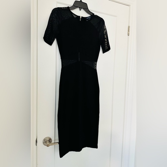 French connection black fitted dress size S US 6 - Picture 3 of 7